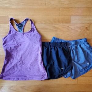 Nike Dri-Fit tempo shorts and tank top bundle large